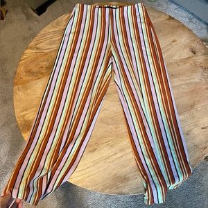 High-waisted stripe knit pants - UO